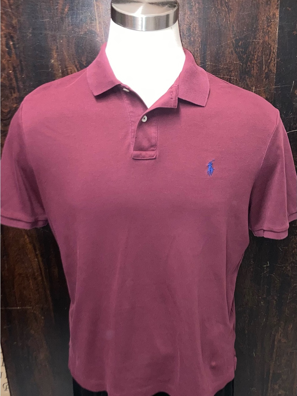 Ralph Lauren Men’s Polo - Maroon with Blue Pony